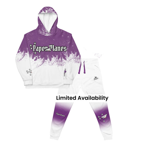 Paper Planes Purple Skies Sweatsuit